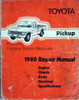 Toyota Pickup 1980 Repair Manual