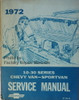 1972 Chevrolet 10-30 Series Chevy Van Sportvan Service Manual