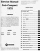  1978 Dodge Challenger Plymouth Sapporo Service Manual