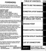 1999 Suzuki SQ416/SQ420/SQ625 Electrical Wiring Diagrams Table of Contents
