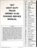 1977 Chevrolet Light Duty Truck Shop Manual Table of Contents