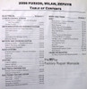 F2006 Fusion, Milan, Zephyr Workshop Manual Table of Contents 2