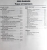 2009 Ford Ranger Workshop Manual Table of Contents 2