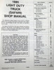 1985 GMC Safari Van Service Manual