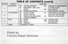 1995 M/L Van Service Manual Chevrolet Astro GMC Safari Table of Contents 2