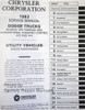 1983 Dodge Truck 150-350 Ramcharger Service Manual Table of Contents