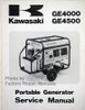 Kawasaki GE4000 GE4500 Portable Generator Service Manual
