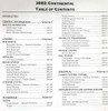 2002 Workshop Manual Continental Table of Contents 1