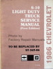 1986 Chevy S10 Light Duty Truck Service Manual