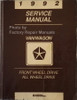 1992 Chrysler Van/Wagon Front Wheel Drive and All Wheel Drive Service Manual