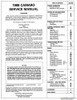 1988 Chevrolet Camaro Service Manual Table of Contents