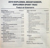 2010 Ford Explorer, Mercury Mountaineer, Ford Explorer Sport Trac Service Manual Table of Contents 2