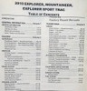 2010 Ford Explorer, Mercury Mountaineer, Ford Explorer Sport Trac Service Manual Table of Contents 1