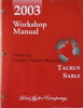 2003 Workshop Manual Taurus Sable Ford Motor Company