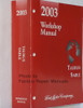 2003 Ford Taurus Mercury Sable Service Manual Spine View