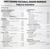 Ford Mercury 2007 Crown Victoria, Grand Marquis Service Manual Table of Contents 1