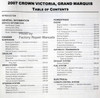 2007 Ford Crown Victoria, Mercury Grand Marquis Service Manual Table of Contents 1