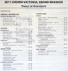 Ford Mercury 2001 Crown Victoria, Grand Marquis Workshop Manual Table of Contents 1