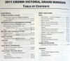 Ford Mercury 2001 Crown Victoria, Grand Marquis Workshop Manual Table of Contents 2