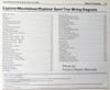 Wiring Diagrams Ford Mercury 2008 Explorer, Mountaineer, Explorer Sport Trac Table of Contents