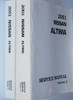 2001 Nissan Altima Service Manual Volume 1 and 2