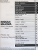 2000 Nissan Maxima Service Manual Late VINs Table of Contents 1