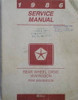 1986 Dodge Ram Van/Wagon Service Manual