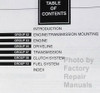 1997 Ford F250HD F350 F-Super Duty Service Manual Table of Contents Part 1