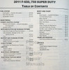 Ford 2011 F-650, 750 Super Duty Workshop Manual Table of Contents 2