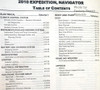  2010 Expedition, Navigator Workshop Manual Table of Contents 2