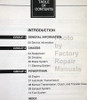 2000 Ford Mustang Service Manual Table of Contents 1