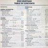 Ford 2005 Mustang Service Manual Table of Contents 1