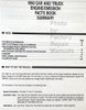 1990 Ford Car and Truck Engine/Emission Facts Book Summary Table of Contents