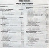 2002 Ford Escape Workshop Manual Table of Contents 1