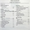 2003 Lincoln Aviator Workshop Manual Table of Contents