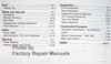 2008 Pontiac Solstice Saturn Sky Service Manual Table of Contents 2
