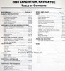 2005 Expedition, Navigator Workshop Manual Table of Contents 2
