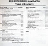 2008 Ford Expedition, Lincoln Navigator Workshop Manual Table of Contents 2