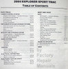 2004 Ford Explorer Sport Trac Workshop Manual Table of Contents 2