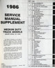 1986 Chevrolet Medium Duty Truck Shop Manual Supplement Table of Contents