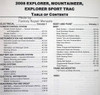 2008 Ford Explorer, Sport Trac & Mercury Mountaineer Service Manual Table of Contents 2
