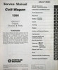 1990 Dodge Plymouth Colt Wagon Service Manual