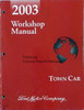 2003 Town Car Workshop Manual Ford Motor Company