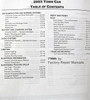 2003 Lincoln Town Car Service Manual Table of Contents 2