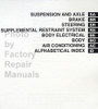 1998 Toyota 4Runner Repair Manual Table of Contents Volume 2 Continued