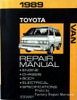 1989 Toyota Van Repair Manual