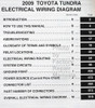 2009 Toyota Tundra Electrical Wiring Diagrams Table of Contents