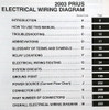 2003 Toyota Prius Electrical Wiring Diagrams Table of Contents