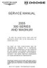 2005 Chrysler 300, Dodge Magnum/SRT8 Service Manual 