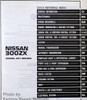 1989 Nissan 300ZX Service Manual Table of Contents